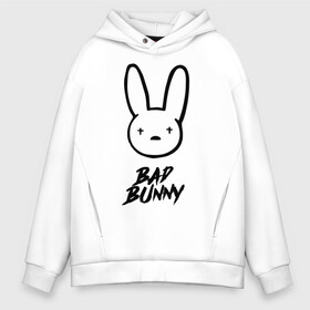 Мужское худи Oversize хлопок с принтом Bad Bunny лого в Курске, френч-терри — 70% хлопок, 30% полиэстер. Мягкий теплый начес внутри —100% хлопок | боковые карманы, эластичные манжеты и нижняя кромка, капюшон на магнитной кнопке | bad bunny | benito antonio martnez ocasio | hip hop | latin trap | logo | music | rap | rnb | singer | star | бенито антонио мартинес окасио | звезда | латинский трэп | логотип | музыка | певец | рнб | рэп | хип хоп