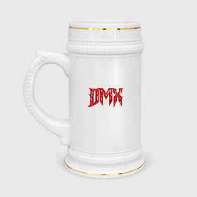 Кружка пивная с принтом DMX Logo в Курске,  керамика (Материал выдерживает высокую температуру, стоит избегать резкого перепада температур) |  объем 630 мл | Тематика изображения на принте: dmx | dog | earl simmons | hip hop | music | new york | rap | rapper | rip | ruff ryders | диэмикс | музыка | нью йорк | пёс | рэп | рэпер | хипхоп | эрл симмонс