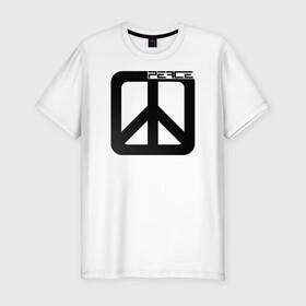 Мужская футболка хлопок Slim с принтом Pacific в Курске, 92% хлопок, 8% лайкра | приталенный силуэт, круглый вырез ворота, длина до линии бедра, короткий рукав | Тематика изображения на принте: hippie | love | pacific | peace | любовь | мир | пацифик | хиппи