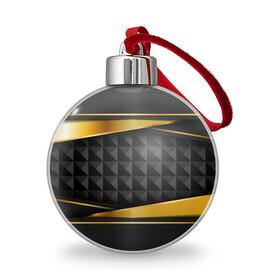 Ёлочный шар с принтом 3D luxury black gold Плиты 3Д в Курске, Пластик | Диаметр: 77 мм | luxury | versace | vip | абстракция | версаче | вип | паттерн | роскошь | текстуры