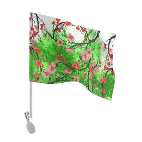 Флаг для автомобиля с принтом Сакура | Sakura (Z) в Курске, 100% полиэстер | Размер: 30*21 см | chery | flowers | japan | roses | sakura | вишнёвый цвет | вишня | растения | розы | ромашка | сакура | тюльпаны | хана | ханами | цветы | цветы сакуры | япония