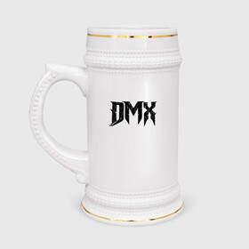 Кружка пивная с принтом DMX | Logo (Z) в Курске,  керамика (Материал выдерживает высокую температуру, стоит избегать резкого перепада температур) |  объем 630 мл | dark man x | dmx | earl simmons | hip hop | rap | реп | репер | рэп | хип хоп | эрл симмонс