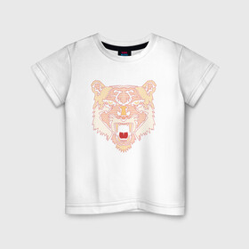 Детская футболка хлопок с принтом Морда медведя в Курске, 100% хлопок | круглый вырез горловины, полуприлегающий силуэт, длина до линии бедер | Тематика изображения на принте: bear | голова | голова медведя | зверь | медведь | мишка