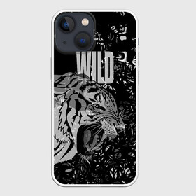 Чехол для iPhone 13 mini с принтом WILD   ДИКИЙ в Курске,  |  | wild | вайлд | дикий | животные | зверь | злой | клыки | кошка | оскал | пасть | тигр | хищник