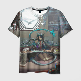 Мужская футболка 3D с принтом Arknights Clay в Курске, 100% полиэфир | прямой крой, круглый вырез горловины, длина до линии бедер | anime | arknights | art | girl | manga | аниме | арт | девушка | манга
