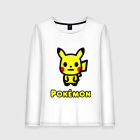 Женский лонгслив хлопок с принтом POKEMON / ПОКЕМОН в Курске, 100% хлопок |  | a bathing ape | bape | bape shark | bape sta | monkey | pikachu | pokemons | star | streetwear | бейп | горила | обезьянка | пикачу | покемоны. | стар | стритвеар | стритвир бренд | уличный стиль