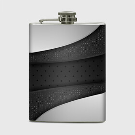 Фляга с принтом 3D luxury style silver black в Курске, металлический корпус | емкость 0,22 л, размер 125 х 94 мм. Виниловая наклейка запечатывается полностью | luxury | versace | vip | абстракция | версаче | вип | паттерн | роскошь | текстуры