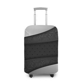 Чехол для чемодана 3D с принтом 3D luxury style silver black в Курске, 86% полиэфир, 14% спандекс | двустороннее нанесение принта, прорези для ручек и колес | luxury | versace | vip | абстракция | версаче | вип | паттерн | роскошь | текстуры