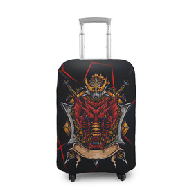 Чехол для чемодана 3D с принтом Красный китайский дракон в Курске, 86% полиэфир, 14% спандекс | двустороннее нанесение принта, прорези для ручек и колес | викинг | дракон | китай | китайский дракон | красный дракон | мифология | рыцарь | шлеп
