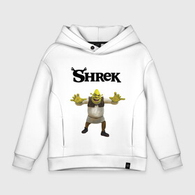 Детское худи Oversize хлопок с принтом Shrek в Курске, френч-терри — 70% хлопок, 30% полиэстер. Мягкий теплый начес внутри —100% хлопок | боковые карманы, эластичные манжеты и нижняя кромка, капюшон на магнитной кнопке | shrek | аниме | мемы | мультфильм | персонажи | шрек