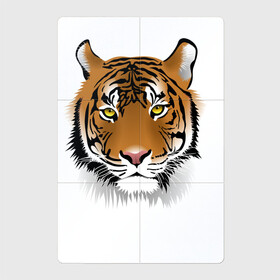 Магнитный плакат 2Х3 с принтом Тигр в Курске, Полимерный материал с магнитным слоем | 6 деталей размером 9*9 см | Тематика изображения на принте: animal | cheetah | forest animal | hunter | tiger | wild animal | гепард | дикое животное | животное | лесное животное | охотник | тигр