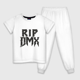 Детская пижама хлопок с принтом RIP DMX в Курске, 100% хлопок |  брюки и футболка прямого кроя, без карманов, на брюках мягкая резинка на поясе и по низу штанин
 | Тематика изображения на принте: dmx | dog | earl simmons | hip hop | music | new york | rap | rapper | rip | ruff ryders | диэмикс | музыка | нью йорк | пёс | рэп | рэпер | хипхоп | эрл симмонс