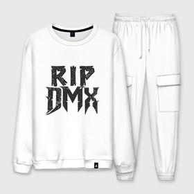 Мужской костюм хлопок с принтом RIP DMX в Курске, 100% хлопок | на свитшоте круглая горловина, мягкая резинка по низу. Брюки заужены к низу, на них два вида карманов: два “обычных” по бокам и два объемных, с клапанами, расположенные ниже линии бедра. Брюки с мягкой трикотажной резинкой на поясе и по низу штанин. В поясе для дополнительного комфорта — широкие завязки | dmx | dog | earl simmons | hip hop | music | new york | rap | rapper | rip | ruff ryders | диэмикс | музыка | нью йорк | пёс | рэп | рэпер | хипхоп | эрл симмонс