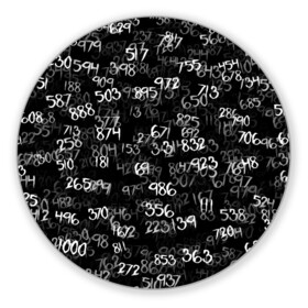 Коврик для мышки круглый с принтом Минус семь в Курске, резина и полиэстер | круглая форма, изображение наносится на всю лицевую часть | 1000 7 | anime | ken kaneki | manga | tokyo ghoul | аниме | арифметика | канеки | кен | манга | математика | минус | семь | токийский гуль | тысяча | числа