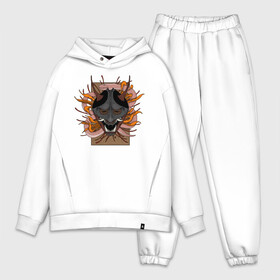 Мужской костюм хлопок OVERSIZE с принтом Japan hannya в Курске,  |  | flower | hannya | japan | lotus | mask | snake | змея | лотос | маска | паук | призрак | ханья | цветок | япония