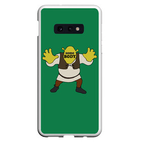 Чехол для Samsung S10E с принтом Shrek. Somebody в Курске, Силикон | Область печати: задняя сторона чехла, без боковых панелей | Тематика изображения на принте: donkey | fiona | gonna | is | life | love | me | once | roll | shrek | somebody | the | told | world | артур | в | гарольд | дракон | жизнь | кот | лорд | любовь | мем | мерлин | огр | осел | пиноккио | пряник | сапогах | фаркуад | фиона | чарм