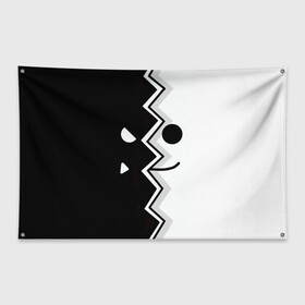 Флаг-баннер с принтом Geometry Dash | Fondo в Курске, 100% полиэстер | размер 67 х 109 см, плотность ткани — 95 г/м2; по краям флага есть четыре люверса для крепления | dash | fondo | geometry | геометри | геометридаш | даш
