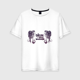 Женская футболка хлопок Oversize с принтом Девушки Drum and Bass в Курске, 100% хлопок | свободный крой, круглый ворот, спущенный рукав, длина до линии бедер
 | drum | андроид | девушки | меломаны | музыка | набросок | наушники | рисунок | эскиз