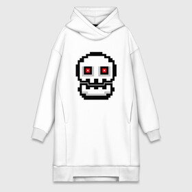 Платье-худи хлопок с принтом Skull | Geometry Dash в Курске,  |  | 2d | dash | demon | demons | devil | game | games | geometry | pixel | pixels | skull | геометрия | демон | дьявол | игра | пикслели | платформер | череп