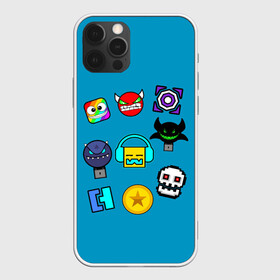 Чехол для iPhone 12 Pro Max с принтом Geometry Dash Icons в Курске, Силикон |  | 2d | dash | demon | demons | devil | game | games | geometry | pixel | pixels | skull | smile | геометрия | демон | дьявол | игра | пикслели | платформер | смайл | смайлик | улыбка | череп