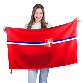 Флаг 3D с принтом Сборная Сербии. в Курске, 100% полиэстер | плотность ткани — 95 г/м2, размер — 67 х 109 см. Принт наносится с одной стороны | дзюба | лига наций | последние новости | россия | сборная россии | сербия | сербия россия | сербия россия обзор | спорт | футбол | черчесов