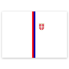 Поздравительная открытка с принтом Сборная Сербии в Курске, 100% бумага | плотность бумаги 280 г/м2, матовая, на обратной стороне линовка и место для марки
 | дзюба | лига наций | последние новости | россия | сборная россии | сербия | сербия россия | сербия россия обзор | спорт | футбол | черчесов