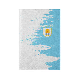 Обложка для паспорта матовая кожа с принтом Сборная Уругвая в Курске, натуральная матовая кожа | размер 19,3 х 13,7 см; прозрачные пластиковые крепления | кавани | португалия | россия | спорт | суарес | уругвай | футбол | чемпионат мира | чемпионат мира по футболу | чм | эдинсон кавани
