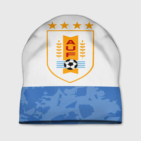 Шапка 3D с принтом Сборная Уругвая в Курске, 100% полиэстер | универсальный размер, печать по всей поверхности изделия | кавани | португалия | россия | спорт | суарес | уругвай | футбол | чемпионат мира | чемпионат мира по футболу | чм | эдинсон кавани