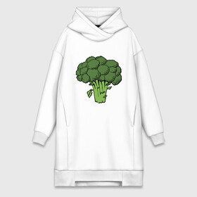 Платье-худи хлопок с принтом Брокколи в Курске,  |  | Тематика изображения на принте: брокколи | еда | зелень | капуста | овощ | овощи | растение | растения