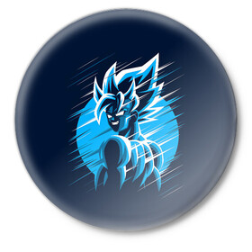 Значок с принтом Dragon Ball Z Art в Курске,  металл | круглая форма, металлическая застежка в виде булавки | anime | dragon ball | аниме | анимэ | драгон бал | дрэгон бол | жемчуг дракона | сон гоку