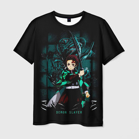 Мужская футболка 3D с принтом Demon Slayer: Kimetsu no Yaiba в Курске, 100% полиэфир | прямой крой, круглый вырез горловины, длина до линии бедер | demon slayer | kamado | kimetsu no yaiba | nezuko | tanjiro | аниме | гию томиока | зеницу агацума | иноске хашибира | камадо | клинок | корзинная девочка | манга | музан кибуцуджи | незуко | рассекающий демонов | танджиро
