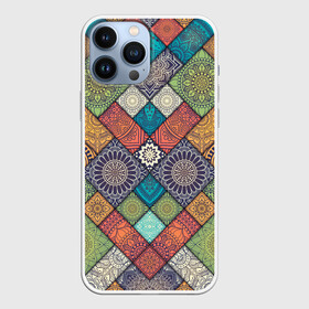 Чехол для iPhone 13 Pro Max с принтом ЛОСКУТНАЯ ВЫШИВКА в Курске,  |  | Тематика изображения на принте: color | flowers | pattern | texture | восточный | летний | лоскуты | мозаика | разноцветные | текстуры | узор | цветы | яркий