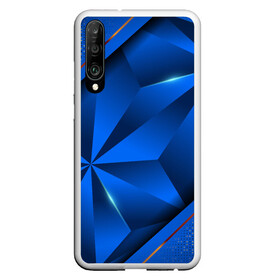 Чехол для Honor P30 с принтом 3D абстрактные фигуры BLUE в Курске, Силикон | Область печати: задняя сторона чехла, без боковых панелей | Тематика изображения на принте: 3d | 3д | luxury | versace | vip | абстракция | блеск | блестки | версаче | вип | паттерн | роскошь | соты | текстуры