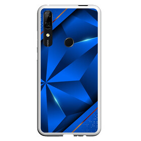 Чехол для Honor P Smart Z с принтом 3D абстрактные фигуры BLUE в Курске, Силикон | Область печати: задняя сторона чехла, без боковых панелей | Тематика изображения на принте: 3d | 3д | luxury | versace | vip | абстракция | блеск | блестки | версаче | вип | паттерн | роскошь | соты | текстуры