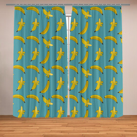 Фотошторы с принтом Бананы | Мятная в Курске, Блэкаут (светозащита 90%) / Габардин (светозащита 40% | 2 полотна шириной по 145 см; Высота 200-300 см; Крепление: шторная лента (на крючки); | pattern | textures | tnt | абстракция | бананабум | бананы | ветки | взрыв | геометрия | градиент | дождь | заливка | обезьяна | паттерны | пиксели | пикси | продукты | текстура | текстуры | тнт | фигуры | фон