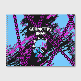 Альбом для рисования с принтом Geometry Dash в Курске, 100% бумага
 | матовая бумага, плотность 200 мг. | Тематика изображения на принте: 2d | android | computer game | geometry dash | андроид | геометрия даш | игра | компьютерная