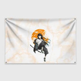 Флаг-баннер с принтом Муичиро Токито Kimetsu no Yaiba в Курске, 100% полиэстер | размер 67 х 109 см, плотность ткани — 95 г/м2; по краям флага есть четыре люверса для крепления | demon slayer | kamado | kimetsu no yaiba | nezuko | tanjiro | аниме | гию томиока | зеницу агацума | иноске хашибира | камадо | клинок | корзинная девочка | манга | музан кибуцуджи | незуко | рассекающий демонов | танджиро