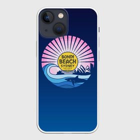 Чехол для iPhone 13 mini с принтом Bondi Beach Sydney в Курске,  |  | bondi | sydney | акула | восход | закат | море | отдых | пляж | рассвет | сидней | турист