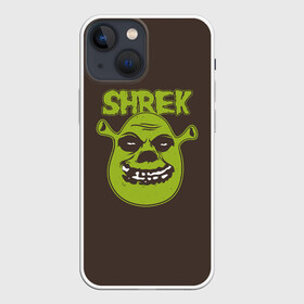 Чехол для iPhone 13 mini с принтом Shrek. True Ogre в Курске,  |  | charming | donkey | fiona | forever | gonna | is | me | once | pinocchio | roll | shrek | somebody | the | told | world | артур | в | гарольд | дракон | кот | лорд | мерлин | навсегда | огр | осел | пиноккио | пряник | сапогах | фаркуад | фиона