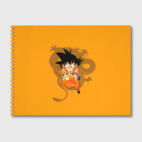Альбом для рисования с принтом Kid Goku в Курске, 100% бумага
 | матовая бумага, плотность 200 мг. | Тематика изображения на принте: anime | dragon ball | аниме | анимэ | драгон бал | дрэгон бол | жемчуг дракона
