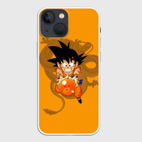 Чехол для iPhone 13 mini с принтом Kid Goku в Курске,  |  | Тематика изображения на принте: anime | dragon ball | аниме | анимэ | драгон бал | дрэгон бол | жемчуг дракона