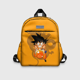 Детский рюкзак 3D с принтом Kid Goku в Курске, 100% полиэстер | лямки с регулируемой длиной, сверху петелька, чтобы рюкзак можно было повесить на вешалку. Основное отделение закрывается на молнию, как и внешний карман. Внутри дополнительный карман. По бокам два дополнительных кармашка | Тематика изображения на принте: anime | dragon ball | аниме | анимэ | драгон бал | дрэгон бол | жемчуг дракона