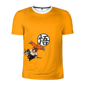 Мужская футболка 3D спортивная с принтом SAIYAN GOKU в Курске, 100% полиэстер с улучшенными характеристиками | приталенный силуэт, круглая горловина, широкие плечи, сужается к линии бедра | anime | dragon ball | аниме | анимэ | драгон бал | дрэгон бол | жемчуг дракона