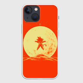 Чехол для iPhone 13 mini с принтом Гоку и луна в Курске,  |  | anime | dragon ball | moon | аниме | анимэ | драгон бал | дрэгон бол | жемчуг дракона | луна