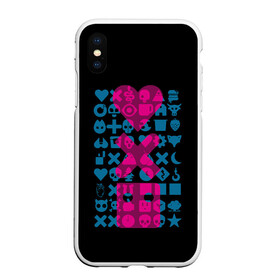 Чехол для iPhone XS Max матовый с принтом Любовь. Смерть. Роботы в Курске, Силикон | Область печати: задняя сторона чехла, без боковых панелей | death | heart | ldr | logo | love | netflix | robots | smile | анимация | кино | лого | лср | любовь | нетфликс | роботы | сердце | сериал | смайл | смайлик