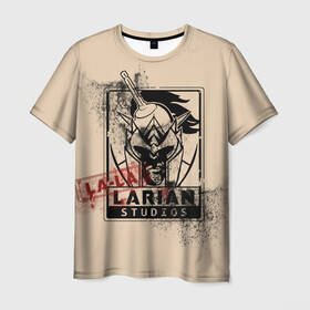 Мужская футболка 3D с принтом La-La-Larian Studios в Курске, 100% полиэфир | прямой крой, круглый вырез горловины, длина до линии бедер | baldur s gate 3 | divinity | larian studios | игра | лариан