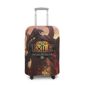 Чехол для чемодана 3D с принтом Path of Exile в Курске, 86% полиэфир, 14% спандекс | двустороннее нанесение принта, прорези для ручек и колес | computer | game | path of exile | игра | компьютерная | путь изгнания
