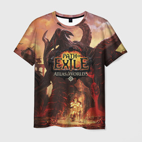 Мужская футболка 3D с принтом Path of Exile в Курске, 100% полиэфир | прямой крой, круглый вырез горловины, длина до линии бедер | computer | game | path of exile | игра | компьютерная | путь изгнания