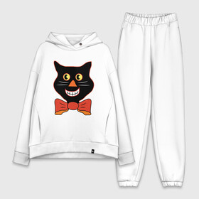 Женский костюм хлопок Oversize с принтом Smiling Cat в Курске,  |  | animal | cat | cute | kitty | meow | друг | животные | киска | китти | кот | котенок | котик | котэ | кошечка | кошка | милый | мур | мяу | питомец | тигр