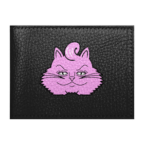 Обложка для студенческого билета с принтом Pink Cat в Курске, натуральная кожа | Размер: 11*8 см; Печать на всей внешней стороне | animal | cat | cute | kitty | meow | друг | животные | киска | китти | кот | котенок | котик | котэ | кошечка | кошка | милый | мур | мяу | питомец | тигр